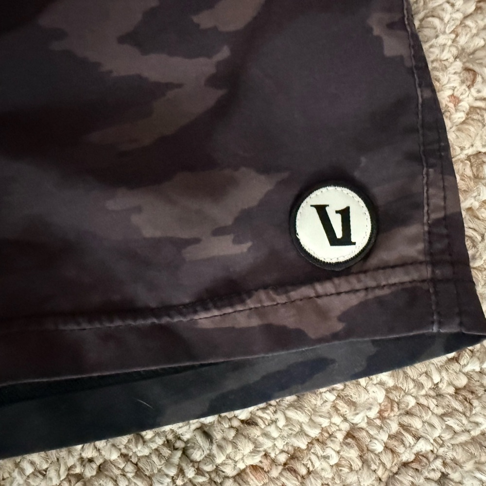 Vuori Men's Kore Line Shorts - Black Camo - Swim - Gym - Beach - Lounge